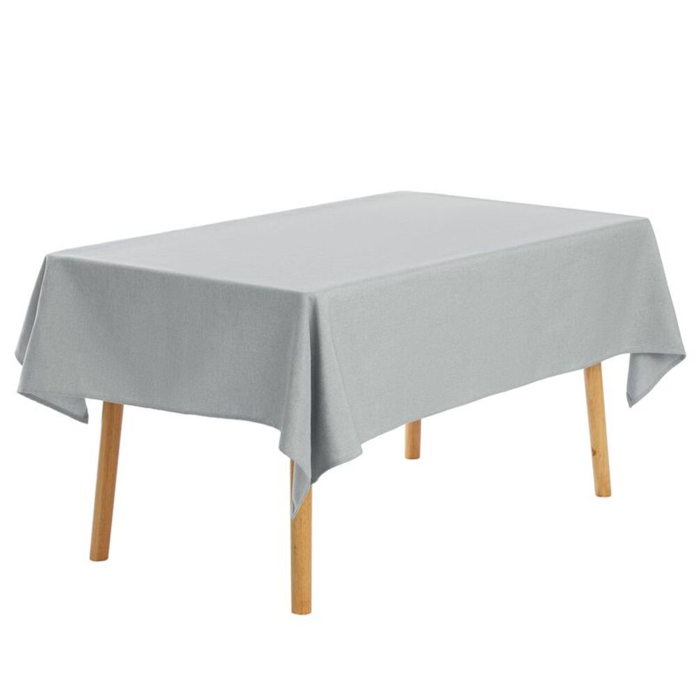 1pc Rectangle Tablecloth Cotton Linen Waterproof Table Cover 55x79inch Grey